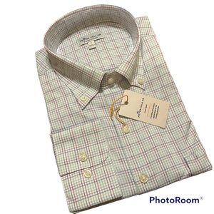 PETER MILLAR Crown Sport Summer Comfort Long Sleeve Button Down Shirt Large NWT